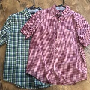 Chaps short sleeve button down shirts L Large